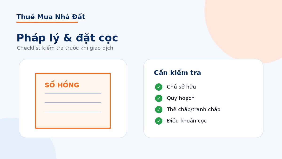 Đặt cọc mua nhà đất: 9 điều cần kiểm tra trước khi chuyển tiền