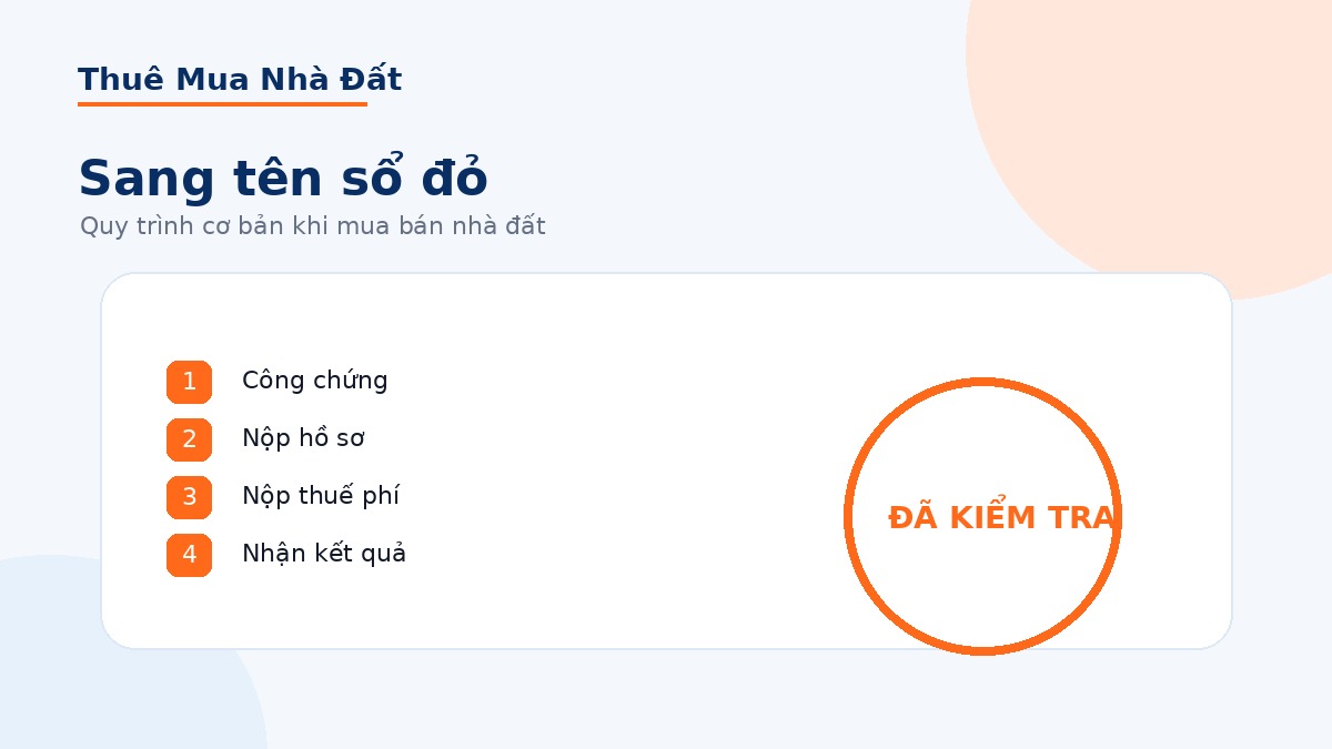 Sang tên sổ đỏ khi mua bán nhà đất: quy trình cơ bản người mua cần biết