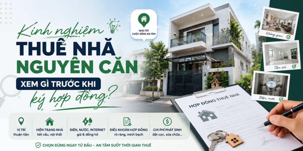Kinh nghiệm thuê nhà nguyên căn: xem gì trước khi ký hợp đồng?