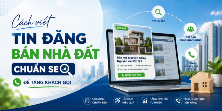 Cách viết tin đăng bán nhà đất chuẩn SEO để tăng khách gọi