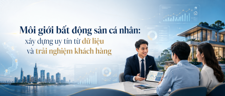 Môi giới bất động sản cá nhân: xây dựng uy tín từ dữ liệu và trải nghiệm khách hàng