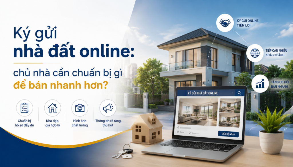 Ký gửi nhà đất online: chủ nhà cần chuẩn bị gì để bán nhanh hơn?